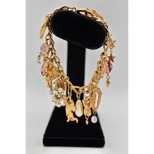 Kirks Folly Vintage Midsummer's Night Dream Charm Bracelet Angel Signed BinO